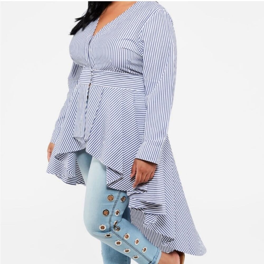 Ashley Stewart high low blouse